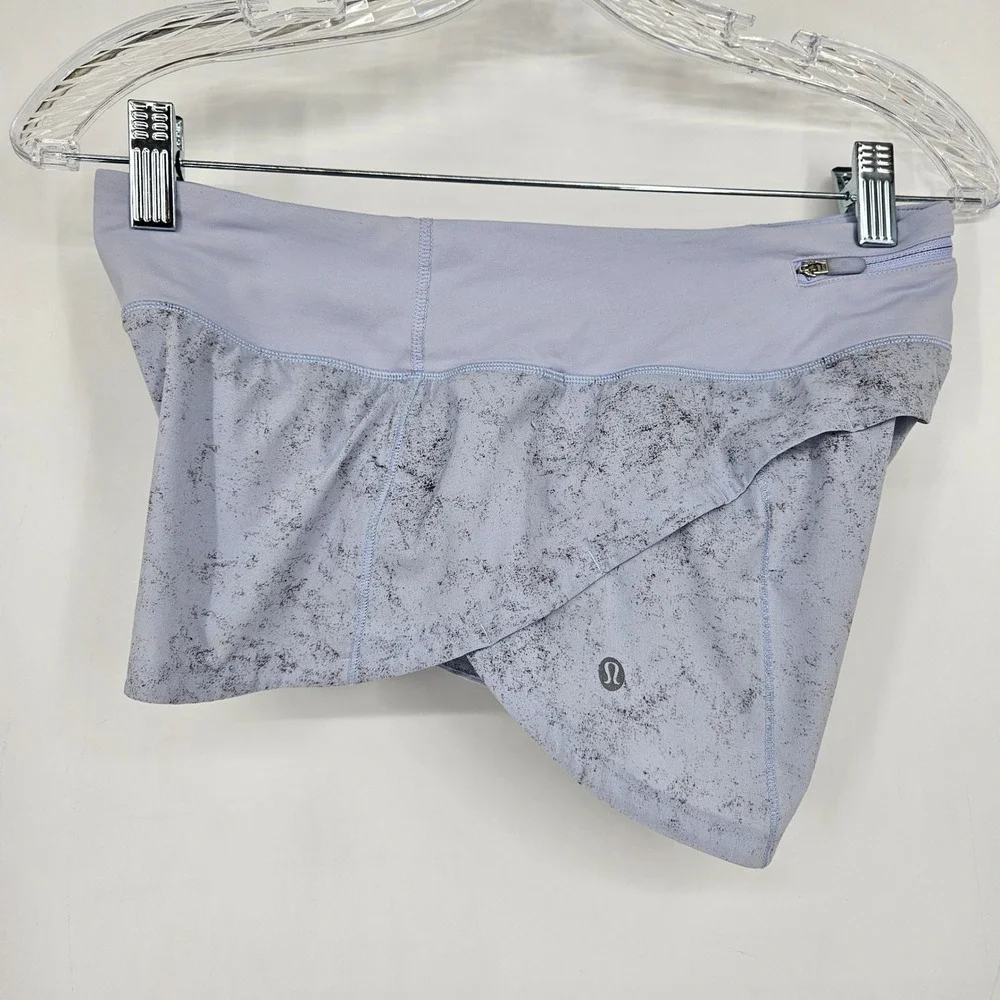 Lululemon Speed Up Shorts Womens Sz 6 Regular Running Gravel Dust Pastel Blue